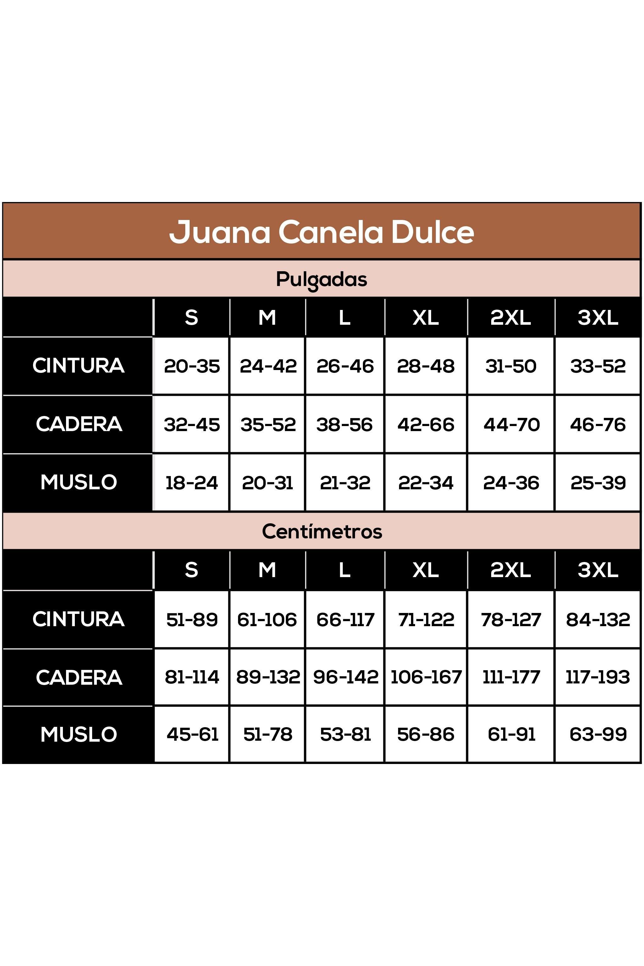 Juana Canela Dulce - Faja completa de pierna larga senos libres con control  de abdomen y realce de cadera
